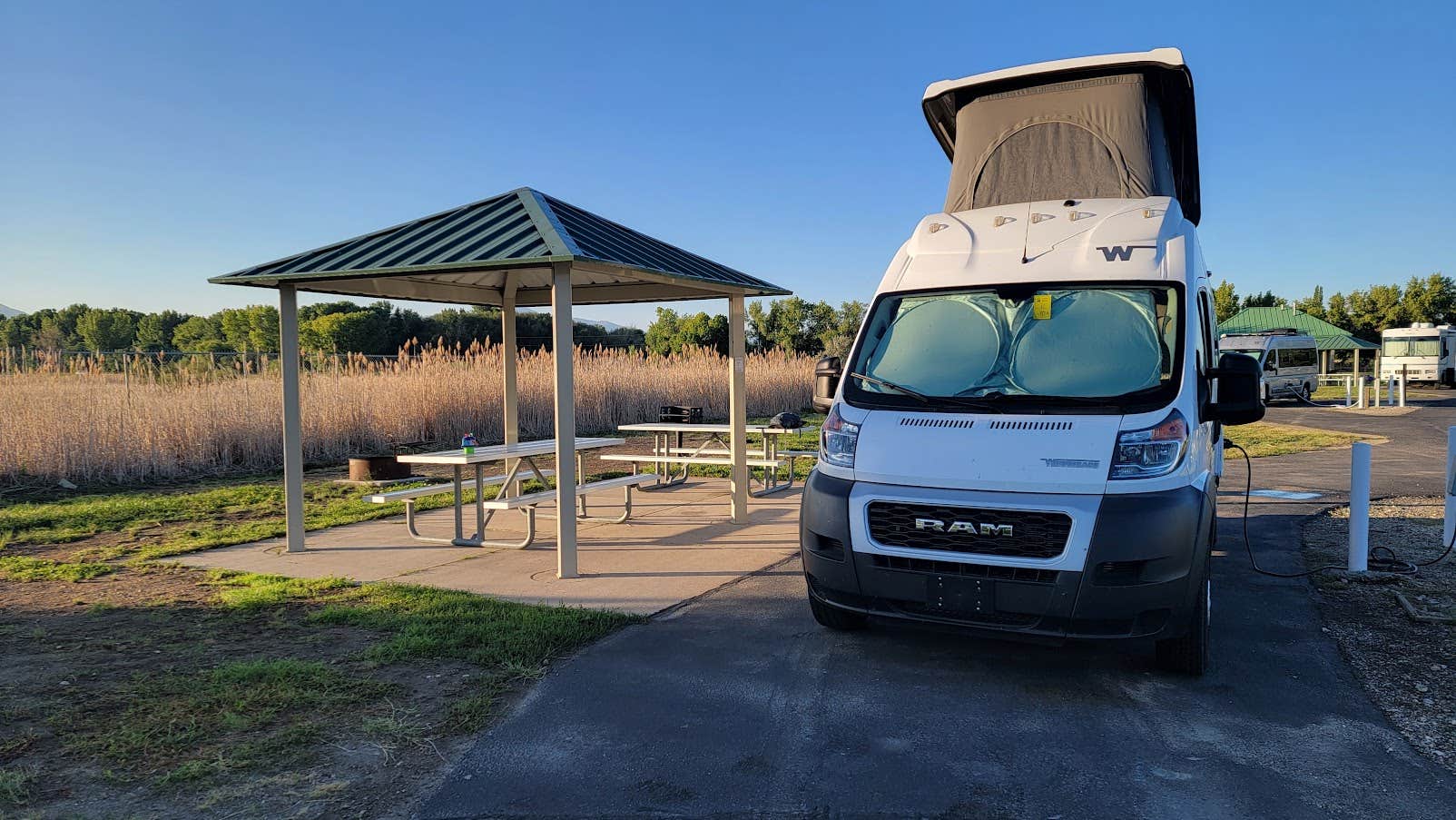 Austin K.'s photo of rv camping at Utah Lake State Park Campground near Mapleton, UT