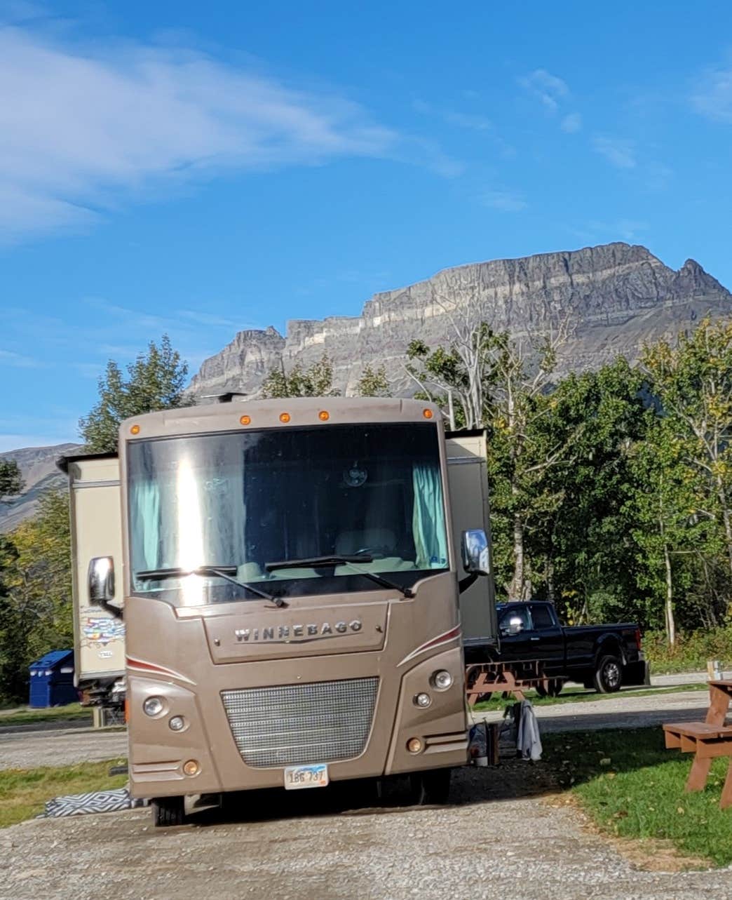 Nancy C.'s photo of rv camping at Heart of Glacier RV Park & Cabins near Siyeh Bend, MT