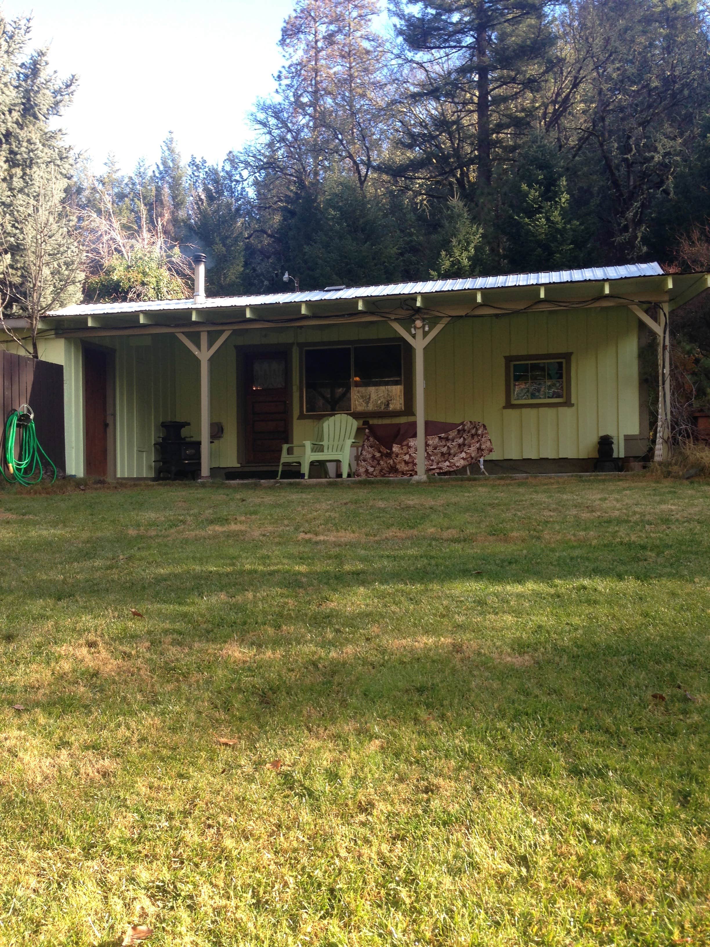 Back deck and yard area