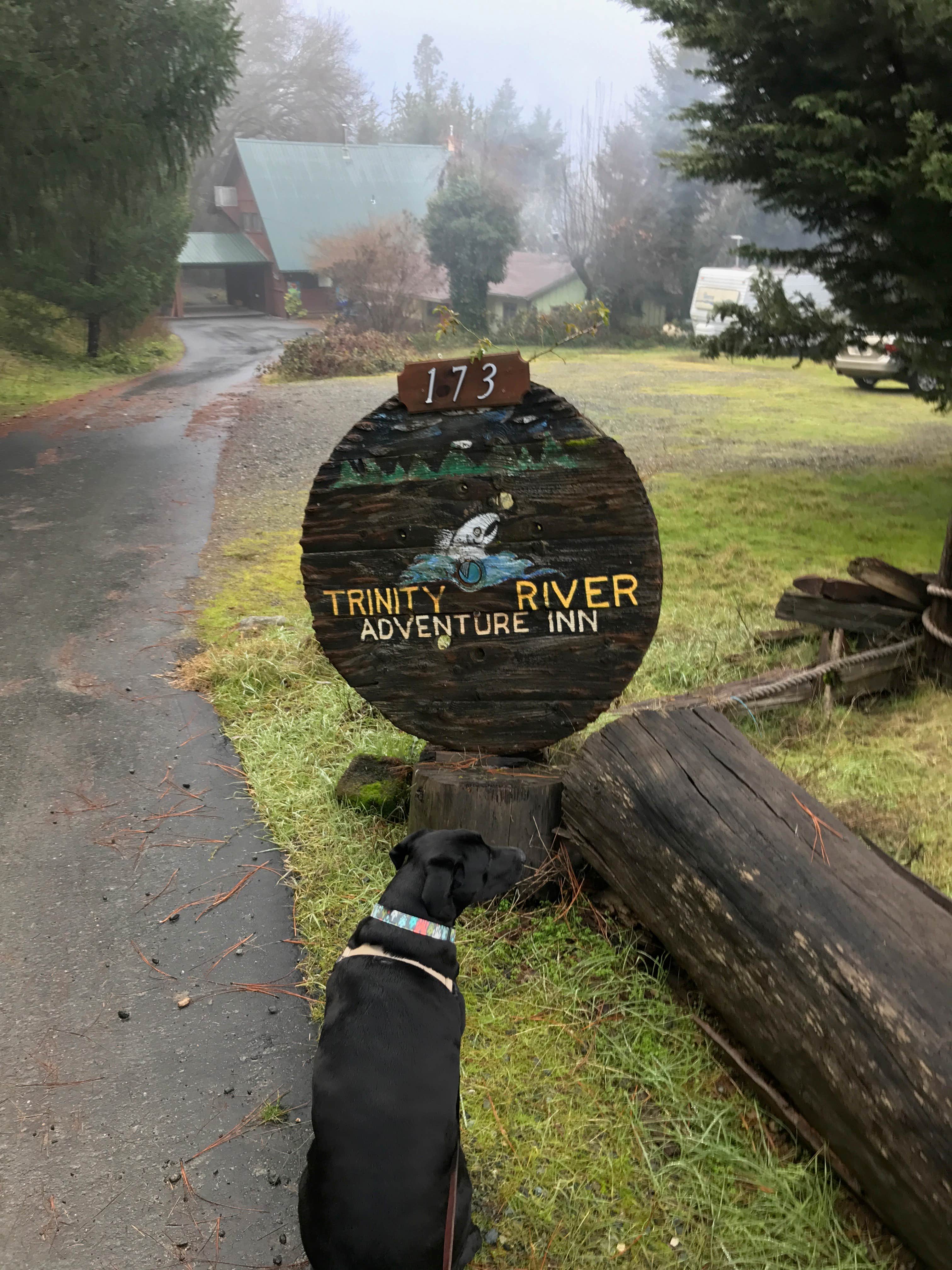 Entrance to the cabins