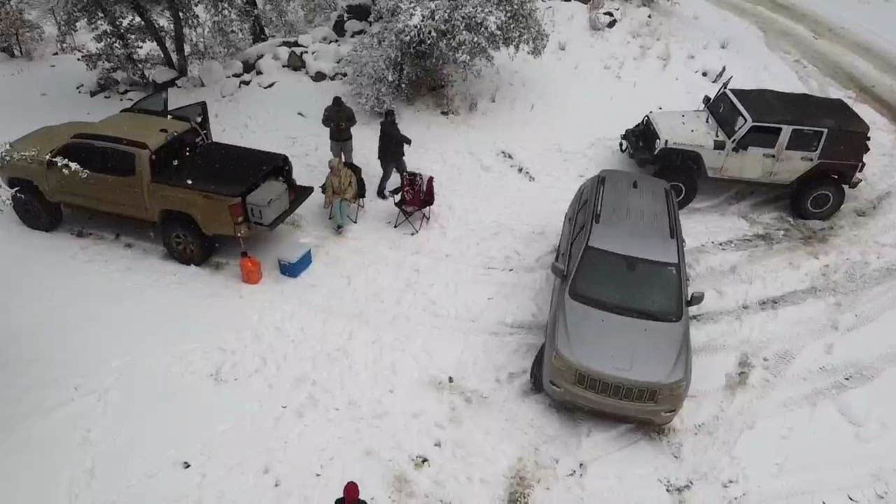 B O.'s photo of camping with pets at Crown King Area (Horsethief Basin lake) near Wickenburg, AZ