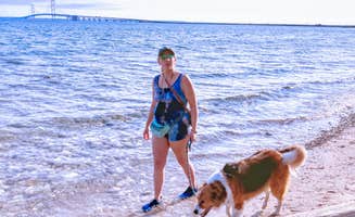 Ryan L T.'s photo of camping with pets at Straits State Park Campground in Michigan