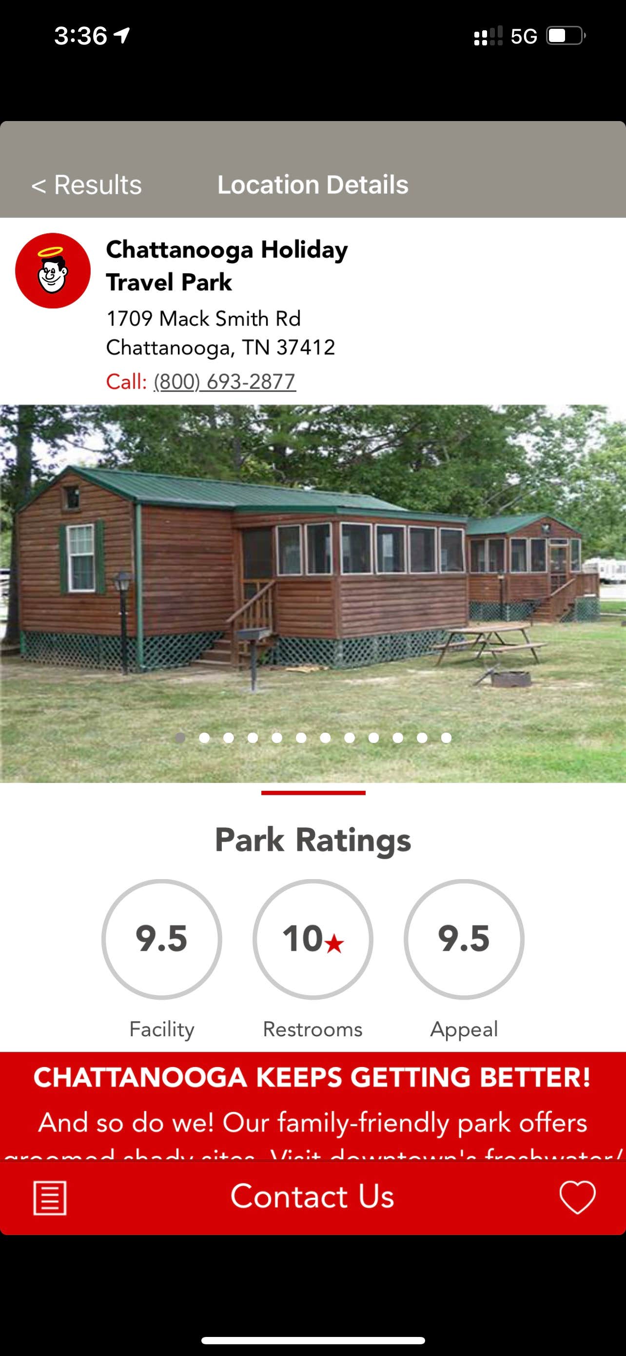 Jaime W.'s photo of a cabin at Holiday Travel Park near Villanow, GA