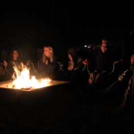 Fire pits on the beach