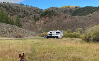 Lisa A.'s photo of camping with pets at Fall Creek Road - Dispersed near Thayne, WY