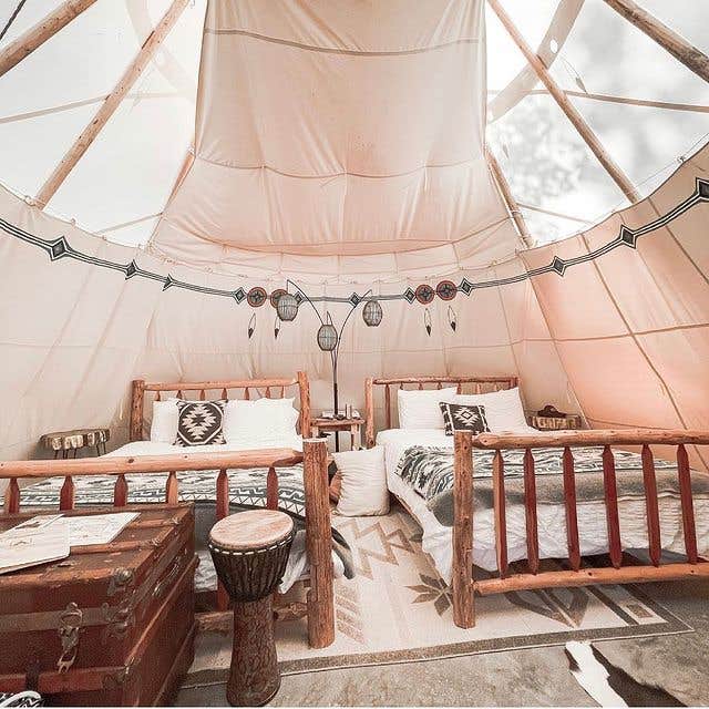 Misty B.'s photo of glamping accommodations at Fredrock Glampground near Bunker, MO