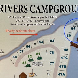 Detail- Site plan for Two Rivers Campground Skowhegan Maine
