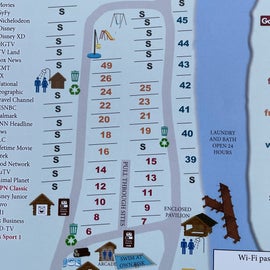 Campground map for Two Rivers Campground, Maine