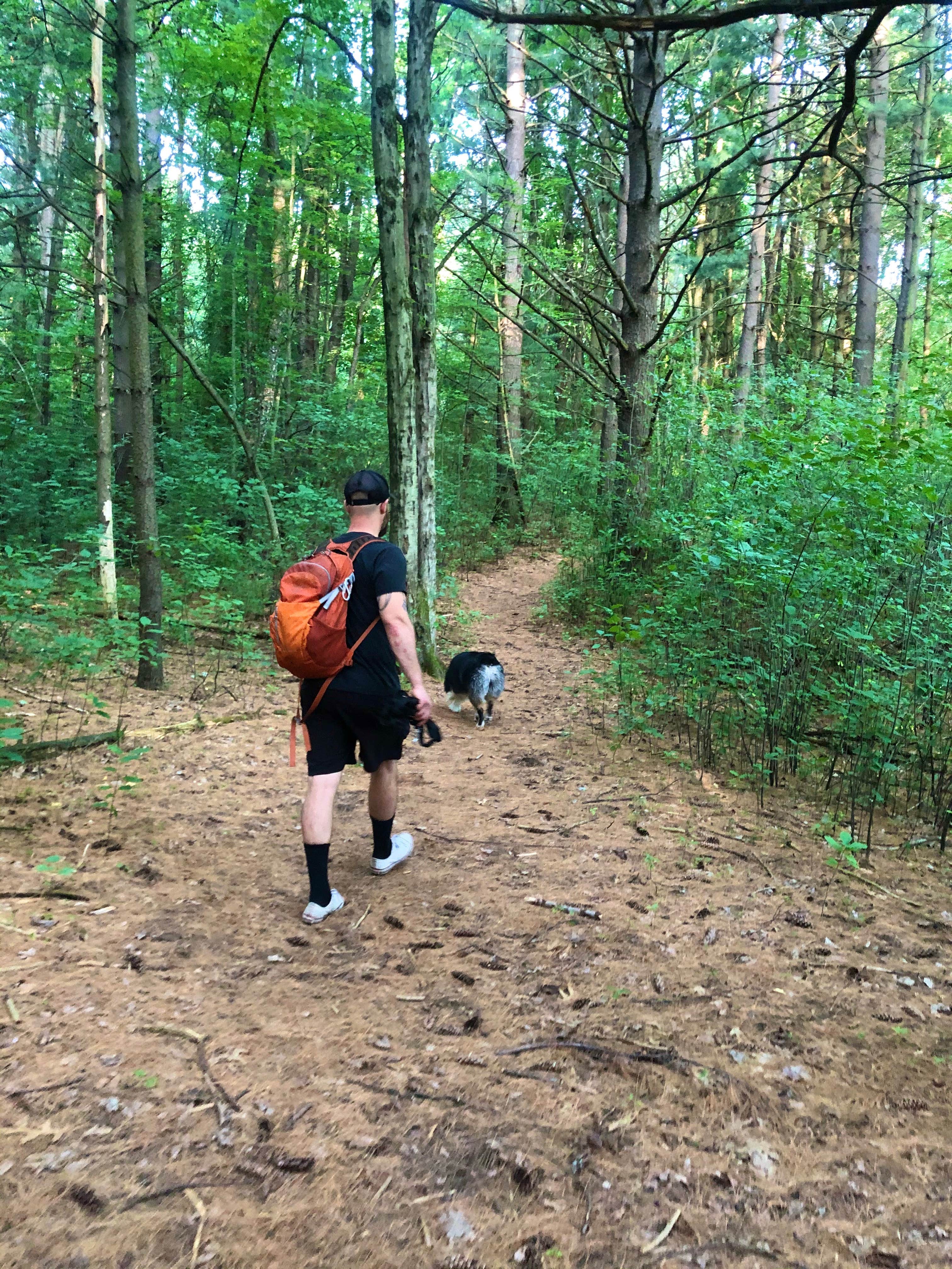 Alex H.'s photo of camping with pets at McGinnis Lake Modern Campground — Holly Recreation Area near Sterling Heights, MI