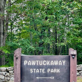 Entrance sign for Pawtuckaway State Park