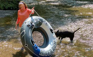 Sheri D.'s photo of camping with pets at Rip Van Winkle Campgrounds near Catskill, NY