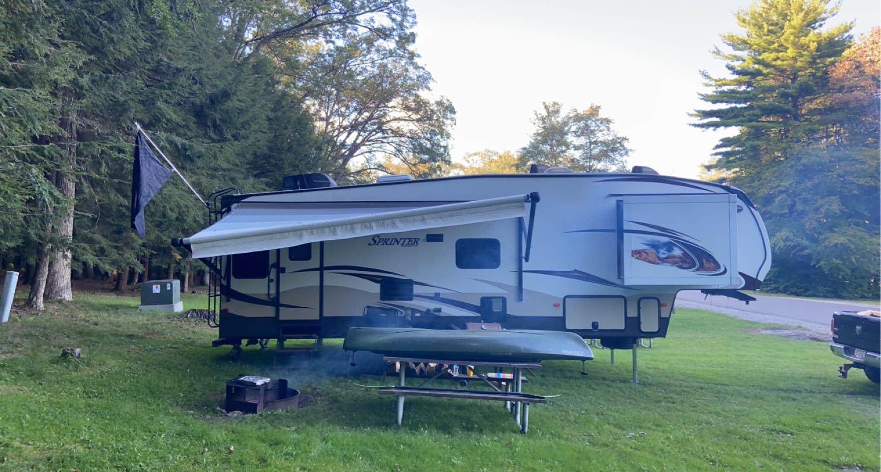 Tim W.'s photo of rv camping at Cook Forest State Park Campground & Cabins near Oil City, PA