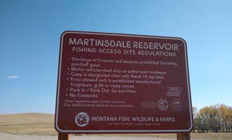 Camping near Deadmans Basin: Martinsdale Reservoir Montana FWP, Martinsdale, Montana