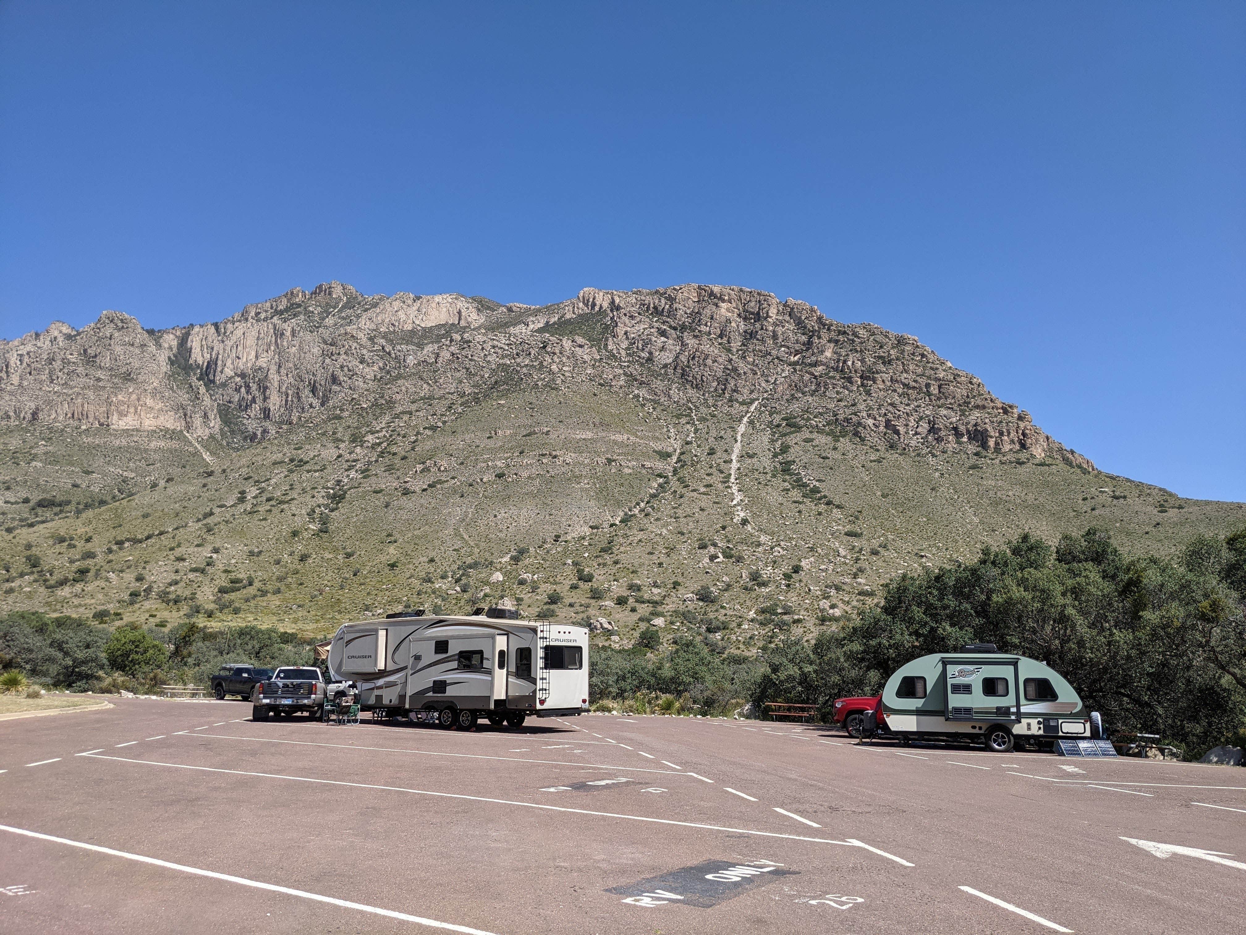 Laura F.'s photo of rv camping at Pine Springs Campground — Guadalupe Mountains National Park near Guadalupe Mountains National Park