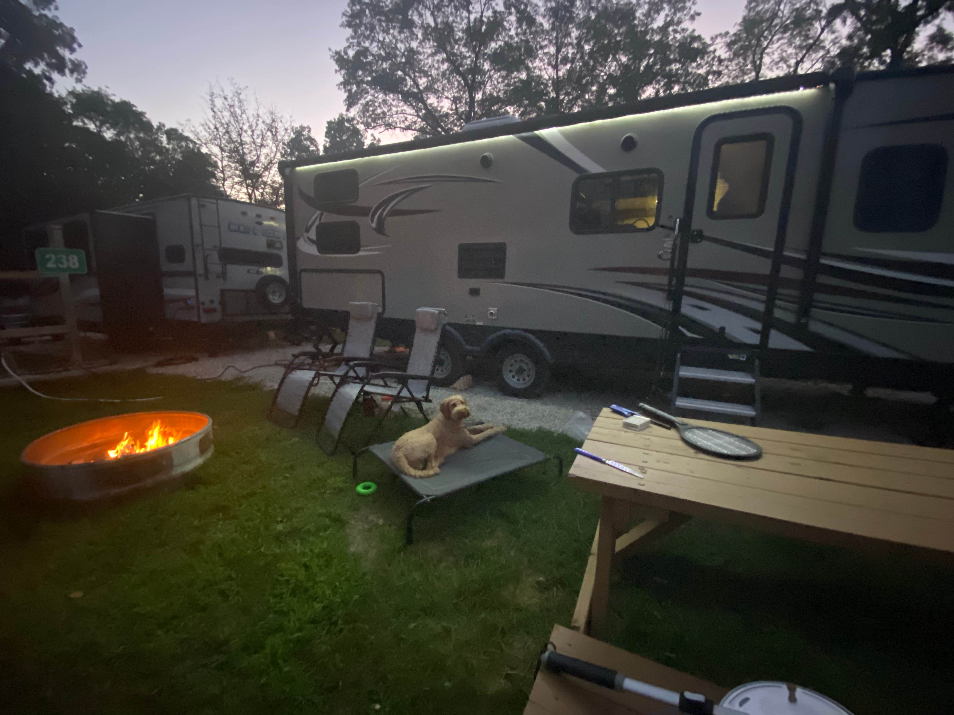 Brian A.'s photo of camping with pets at Pleasant Creek Campground near Pontiac, IL