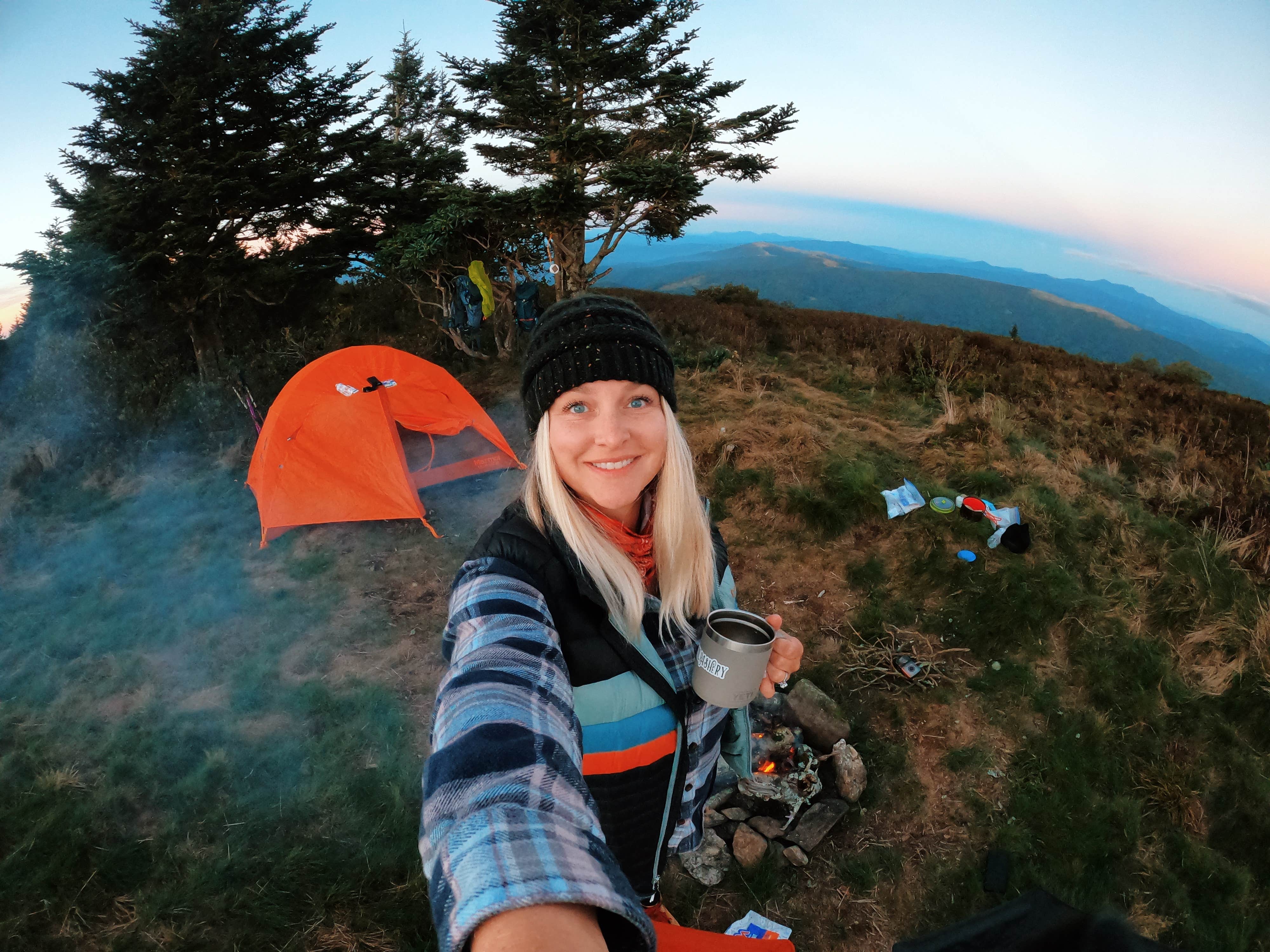 Carissa D.'s photo of a dispersed camping area at Grassy Ridge Bald - Dispersed BackCountry near Linville Falls, NC