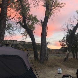 Besutiful sunset from our campsite