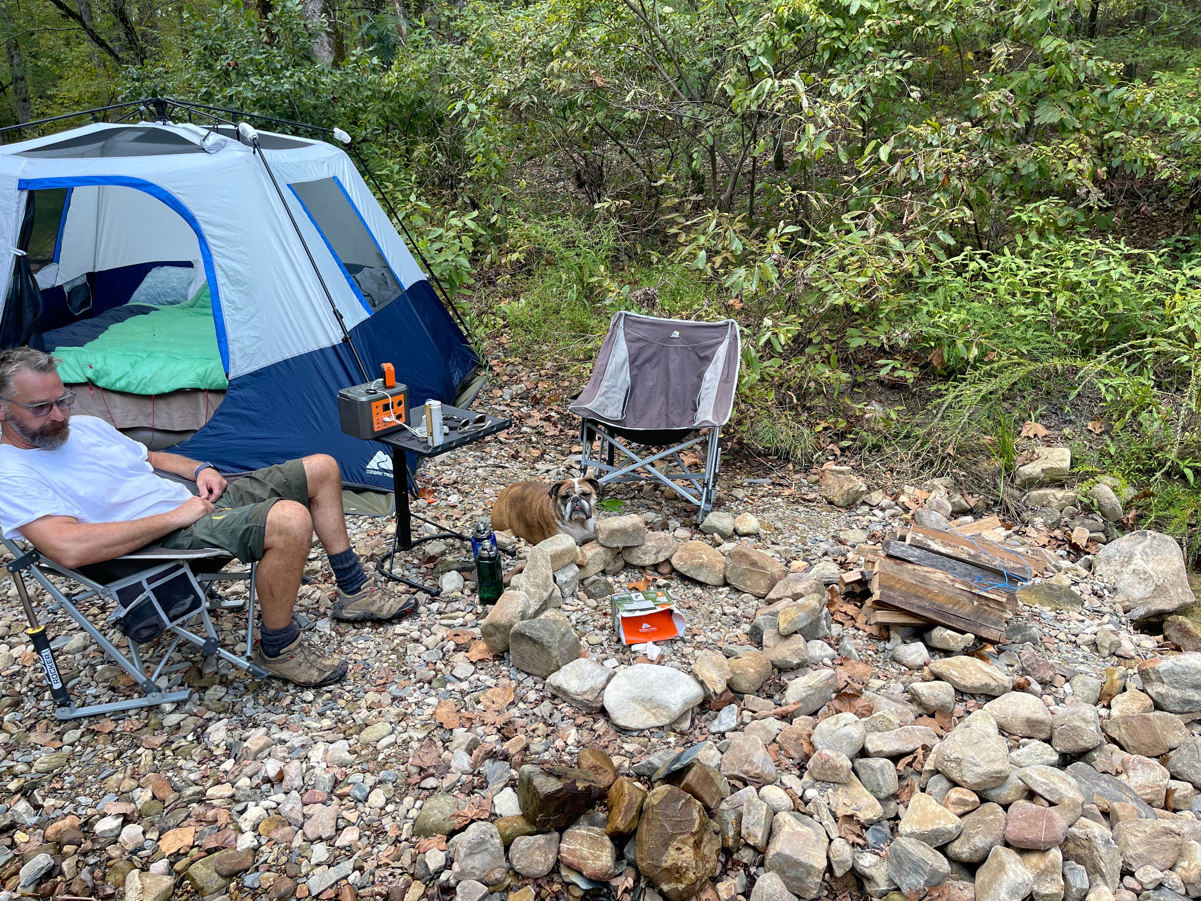 Candace R.'s photo of tent camping at Hickory Nut Mountain near Nashville, AR