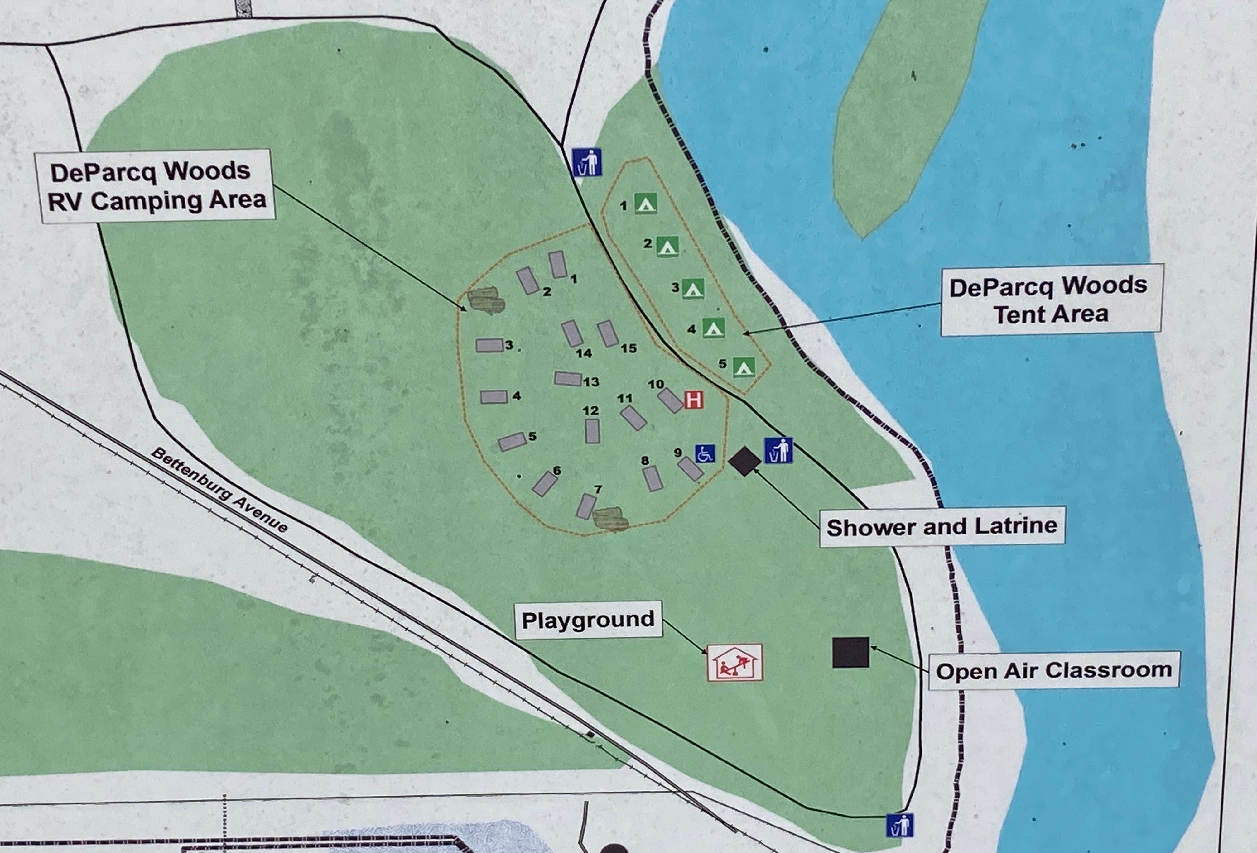 Camp Ripely Map Military Park Camp Ripley DeParcq Woods Campground | Little Falls ...