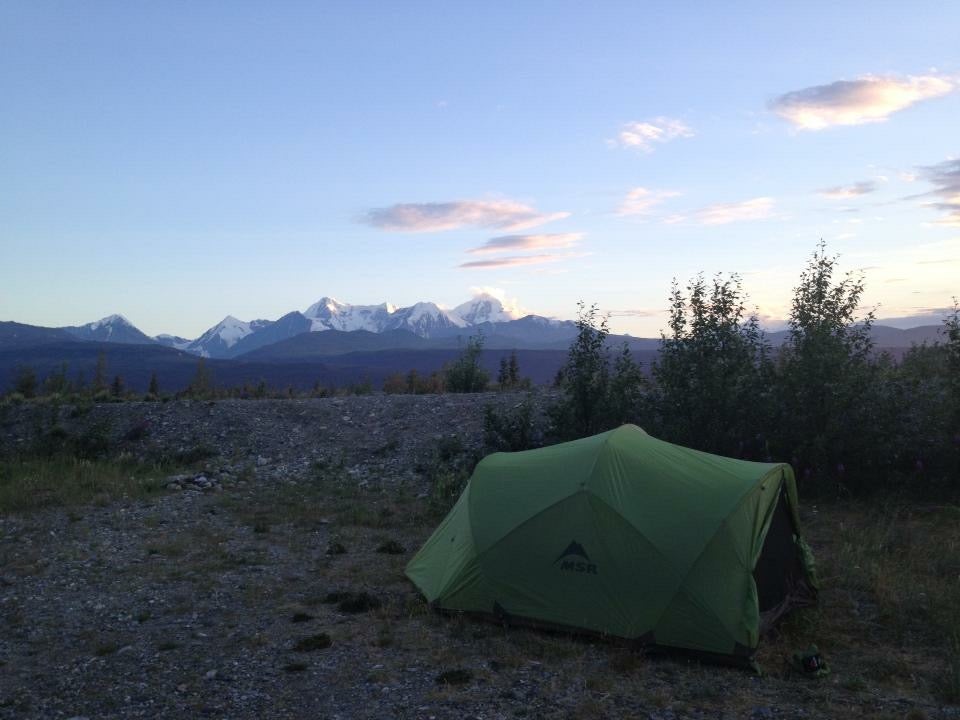 Alaska range from our campsite
