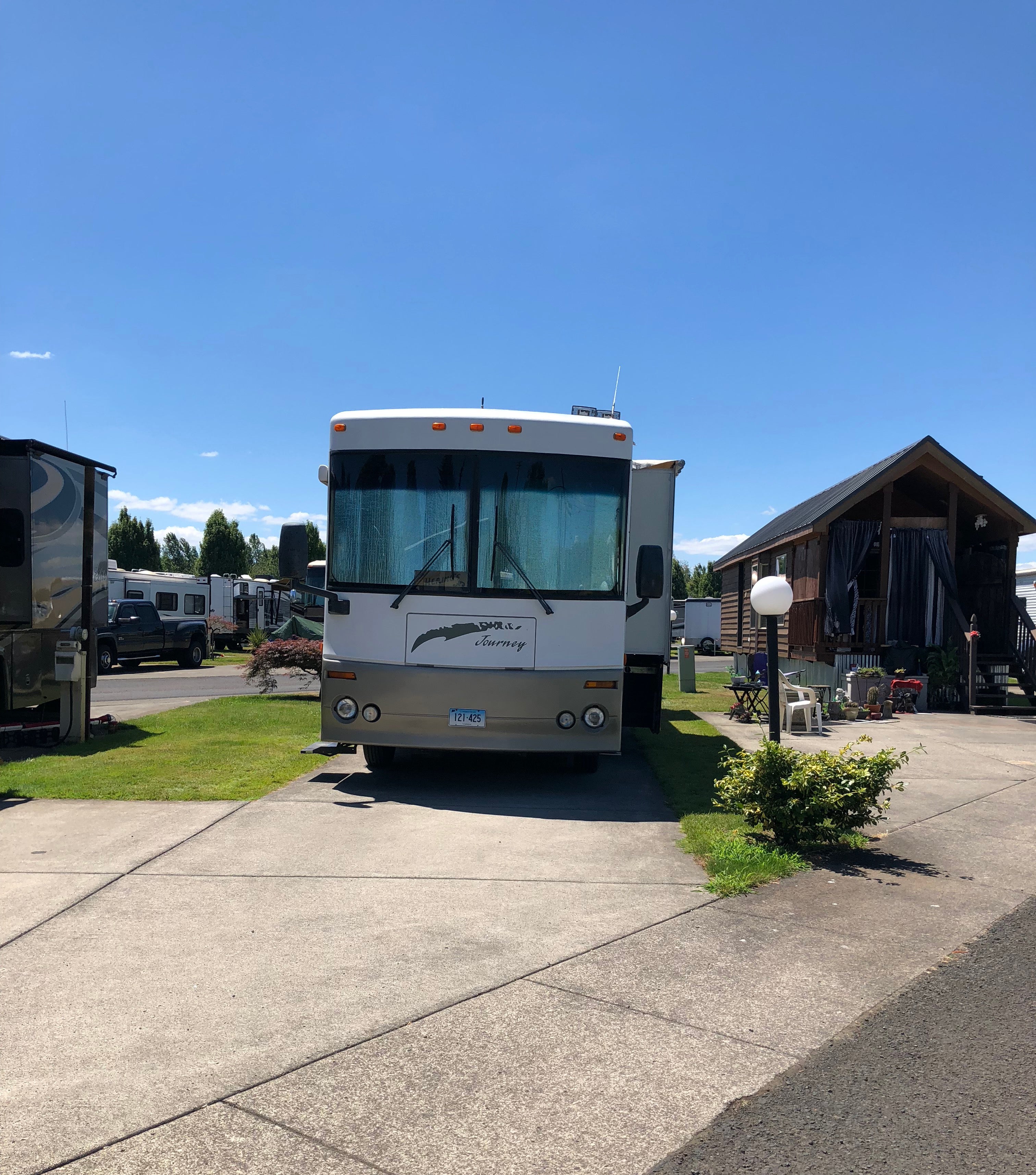 RV plus tiny house on right.