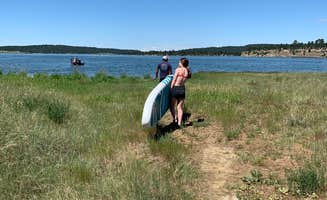 Kristen + Billy P.'s photo of camping with pets at Tatanka Campground — Keyhole State Park near Devils Tower National Monument