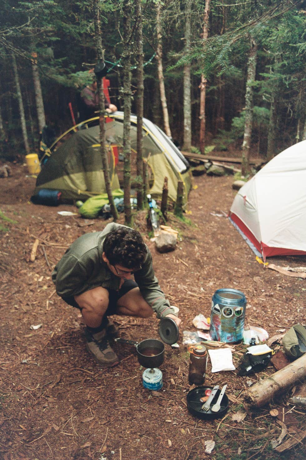 Maggie F.'s photo of tent camping at Lake Colden near Blue Mountain Lake, NY