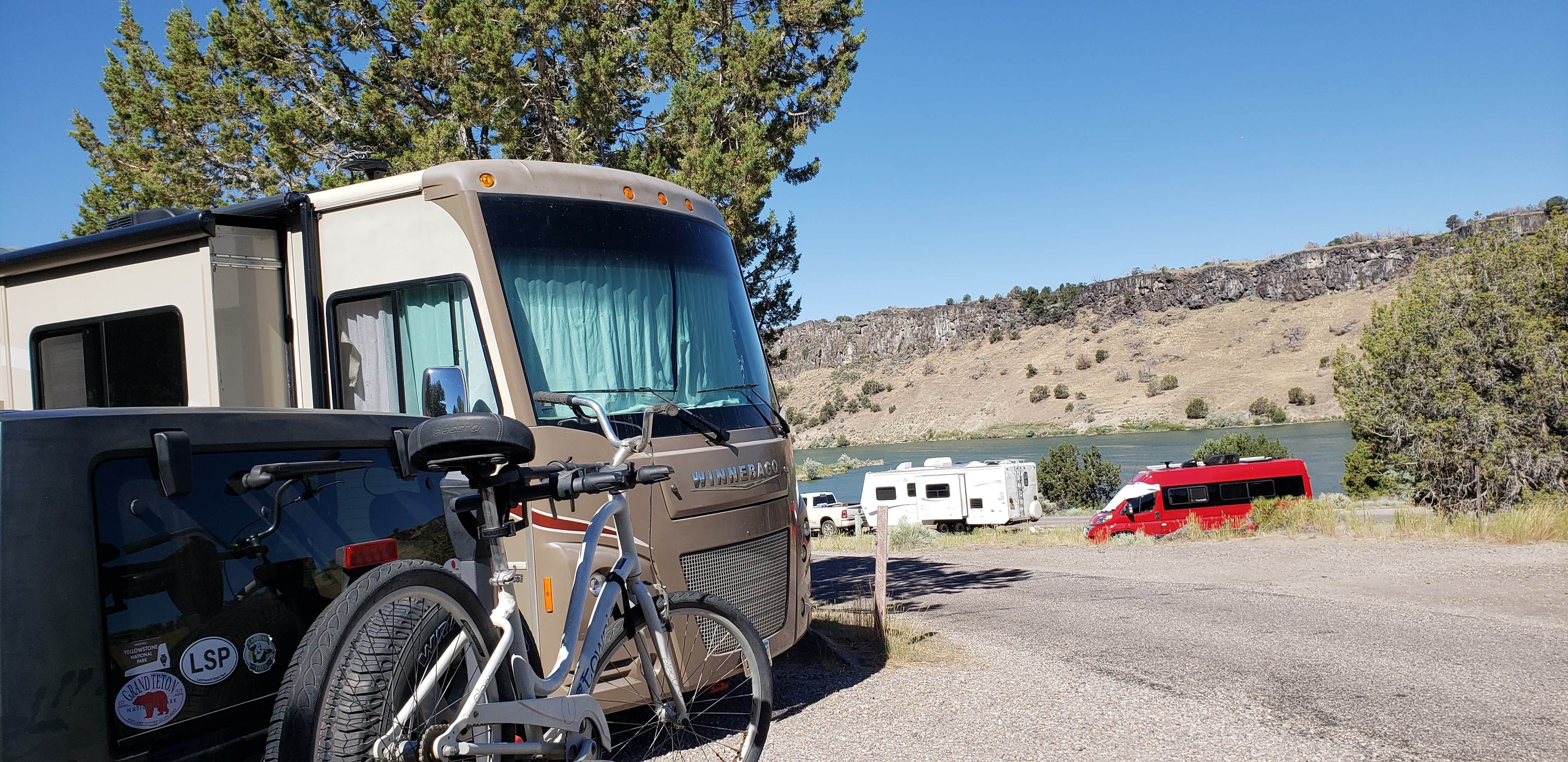 Nancy C.'s photo of rv camping at Massacre Rocks State Park Campground near Rockland, ID