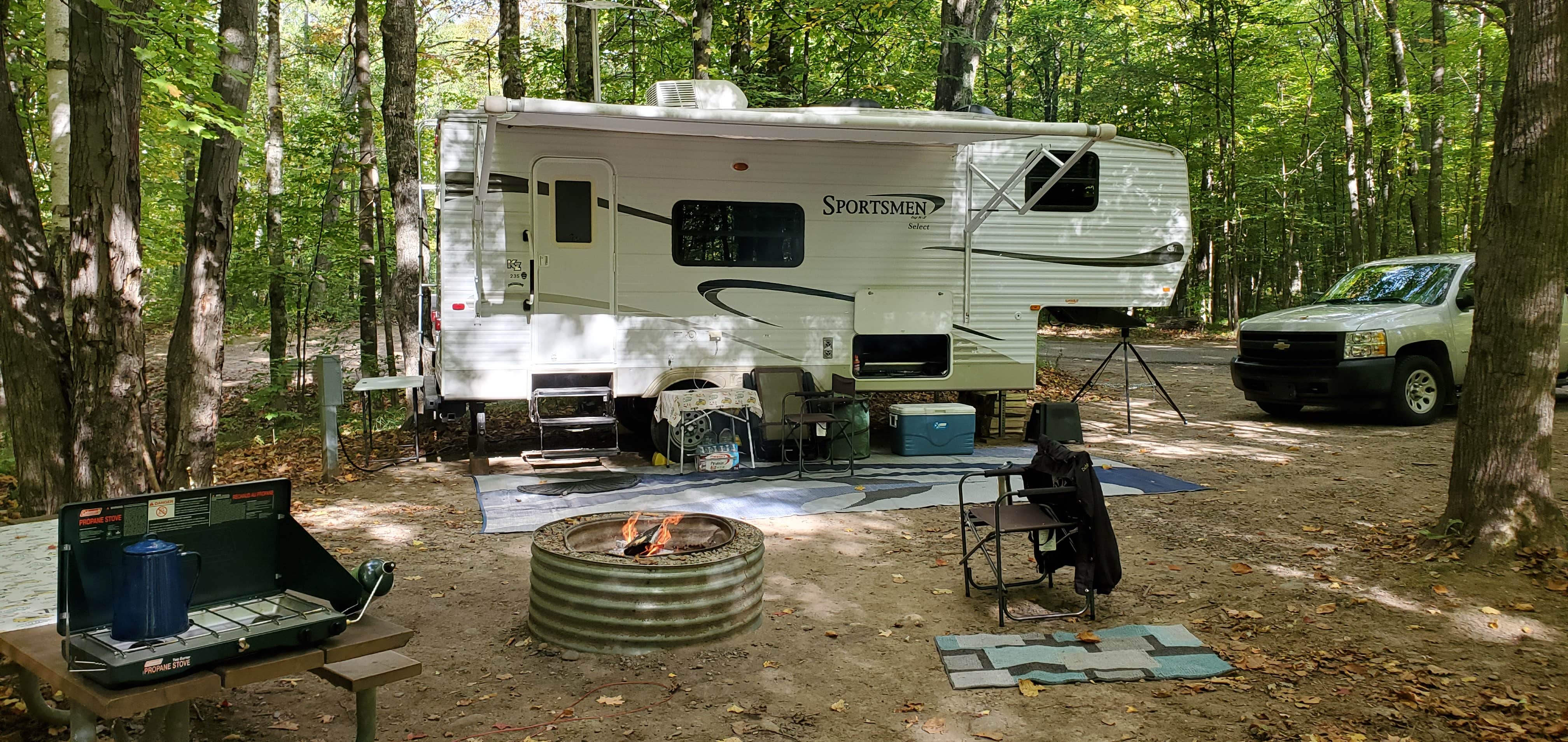 Devora  D.'s photo of rv camping at Bewabic State Park Campground near Pembine, WI