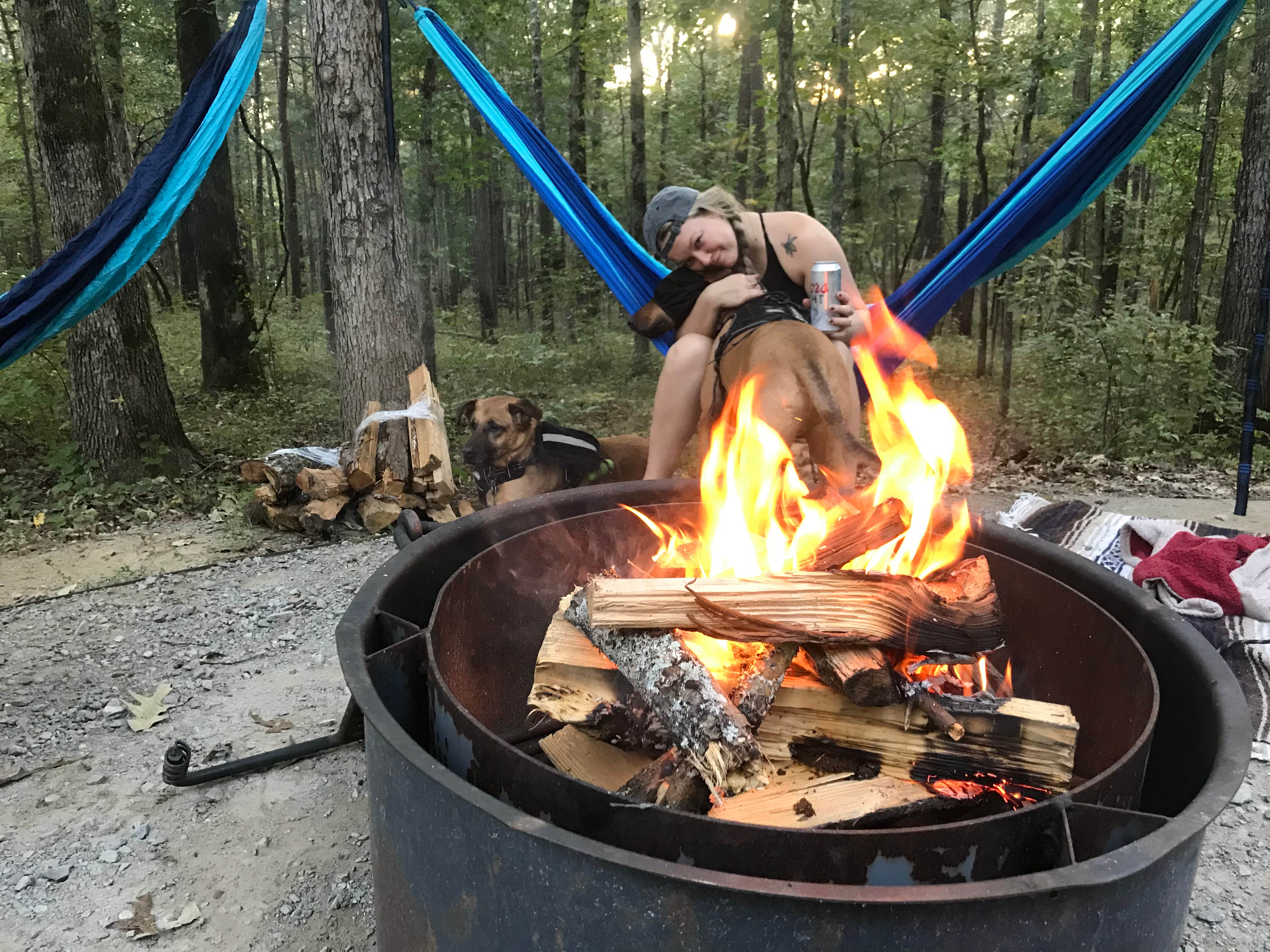 Brian D.'s photo of camping with pets at Corinth Recreation Area near Bankhead National Forest