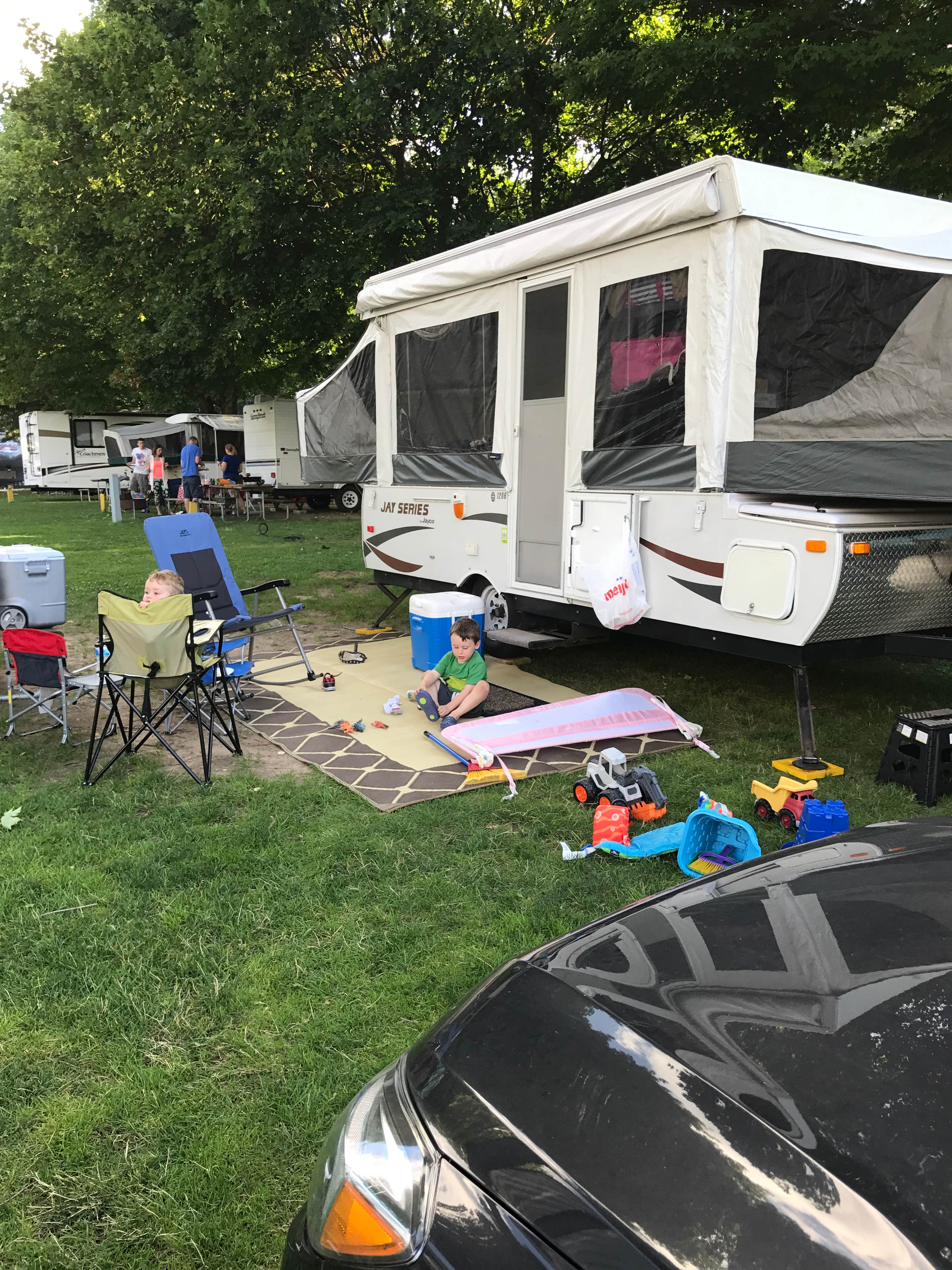 Andrea B.'s photo of rv camping at Woodchip Campground near West Olive, MI