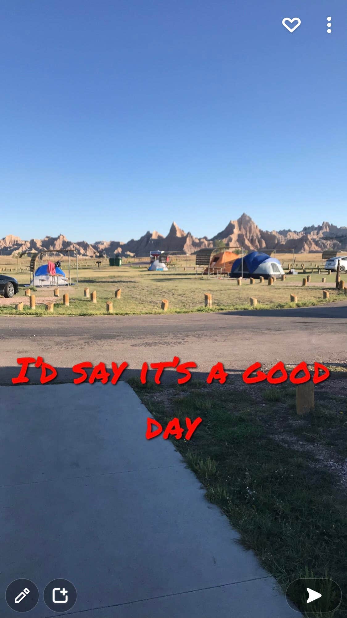 Skylar S.'s photo at Cedar Pass Campground — Badlands National Park near Badlands National Park