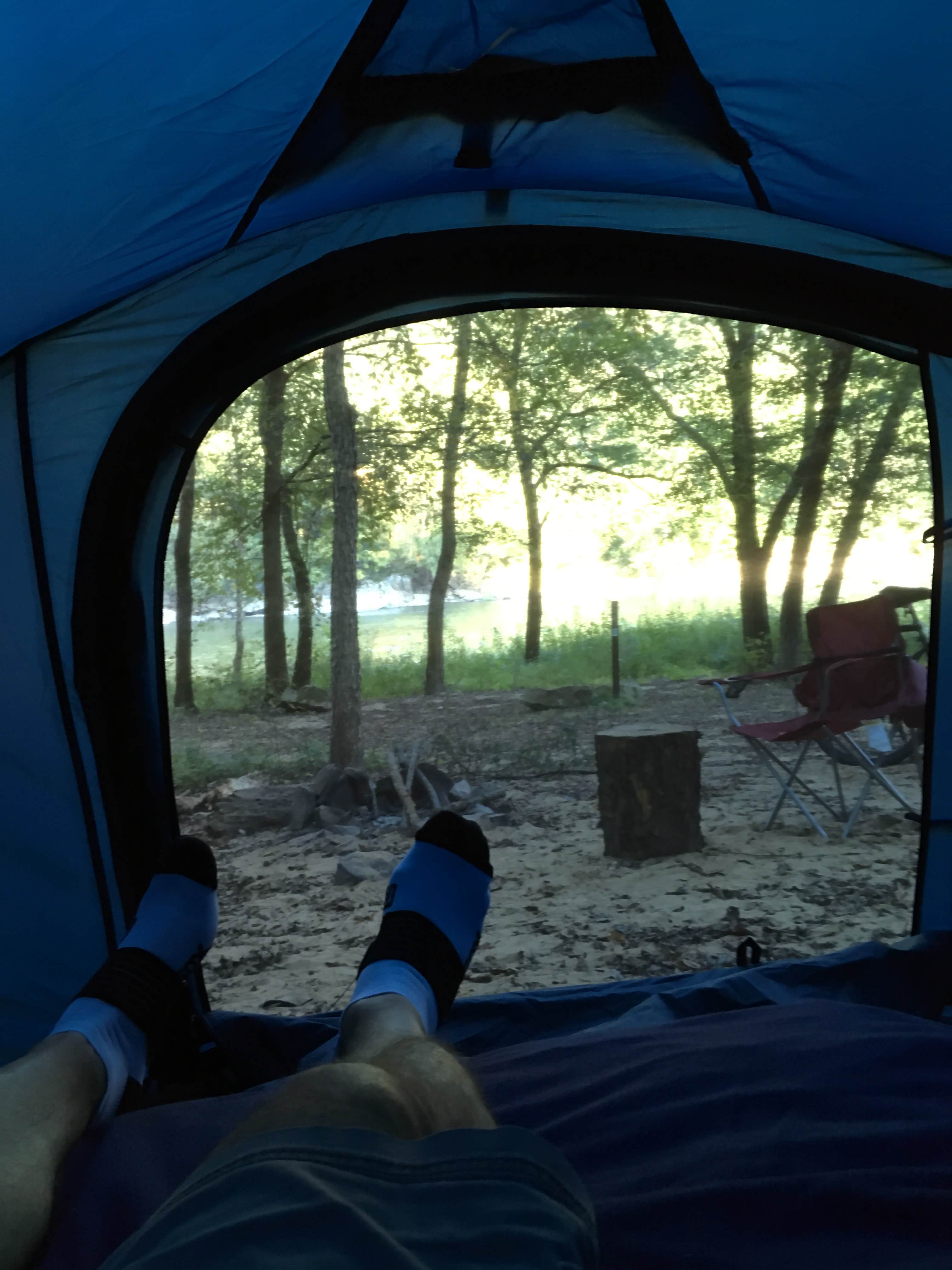 Alvin V.'s photo of tent camping at Stone Cliff Campground — New River Gorge National Park and Preserve in West Virginia