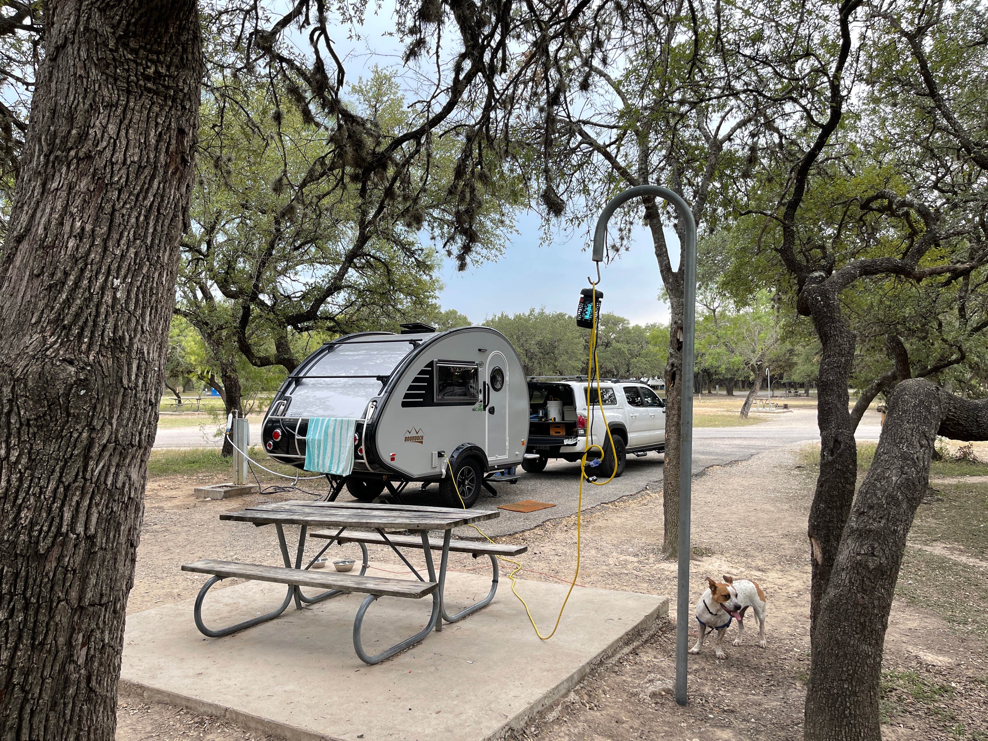MARK T.'s photo of camping with pets at Live Oak — Garner State Park near Concan, TX