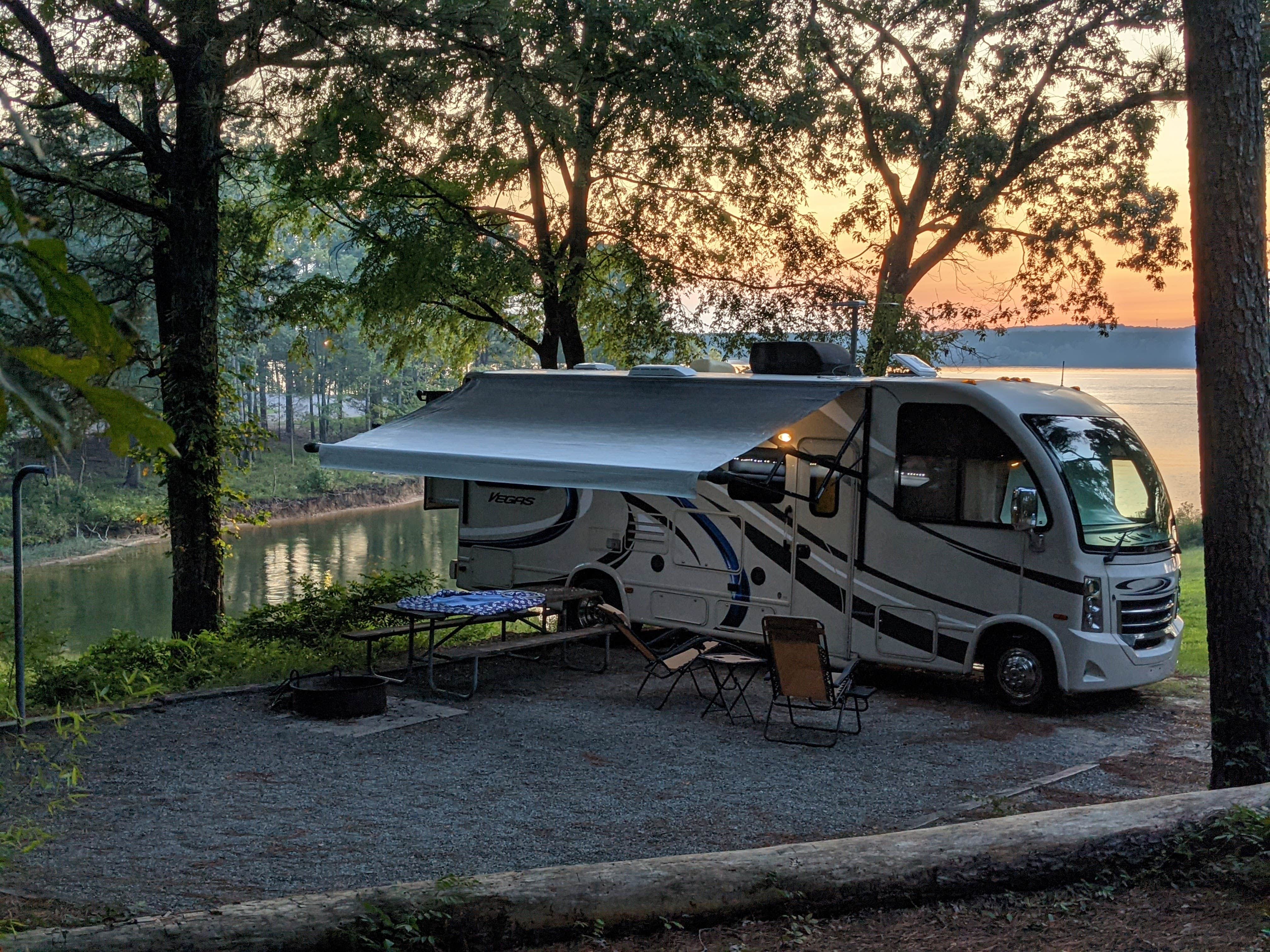 M. B.'s photo of rv camping at Poplar Point Campground — Jordan Lake State Recreation Area near Moncure, NC