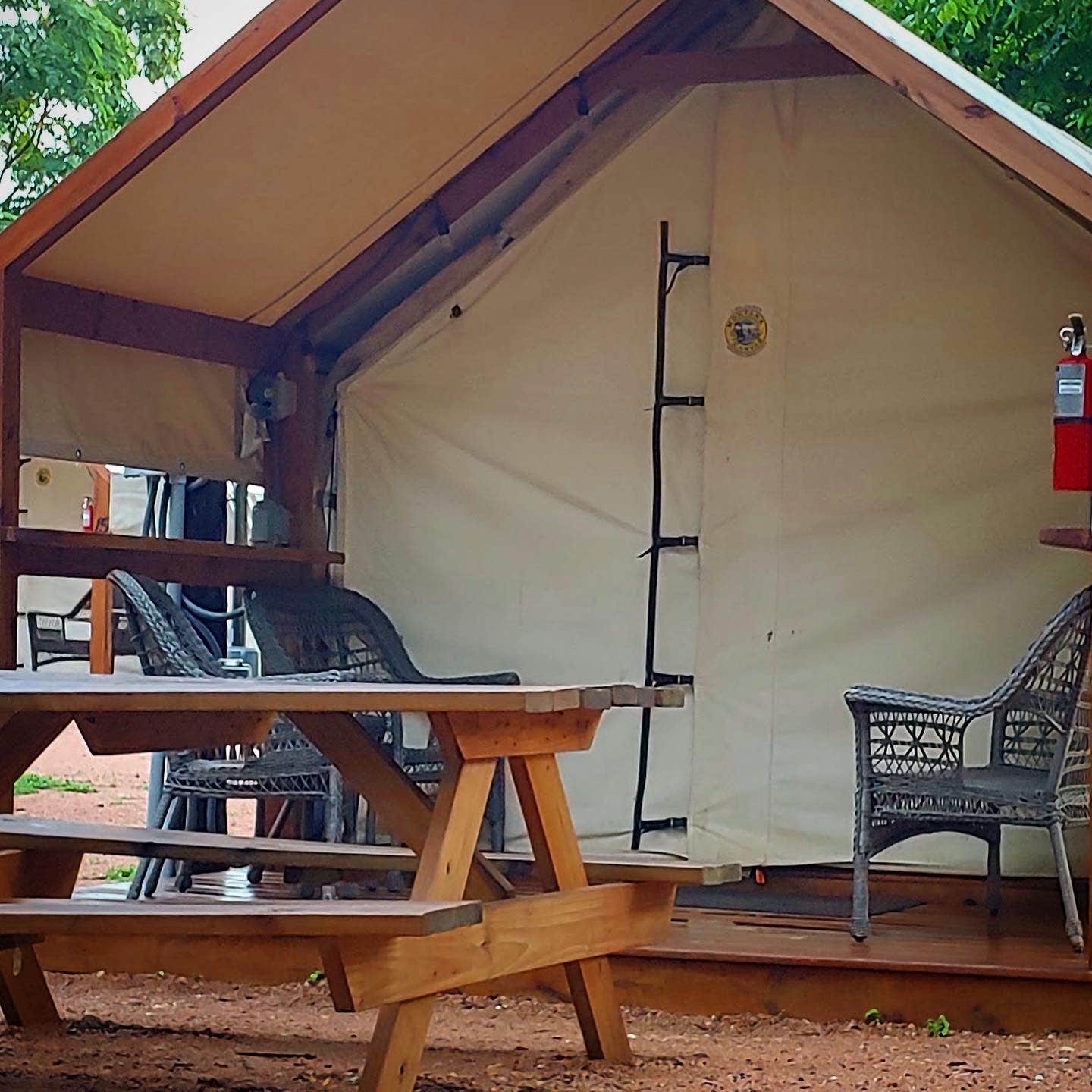 Karin R.'s photo of tent camping at Son’s Blue River Camp near Elmendorf, TX