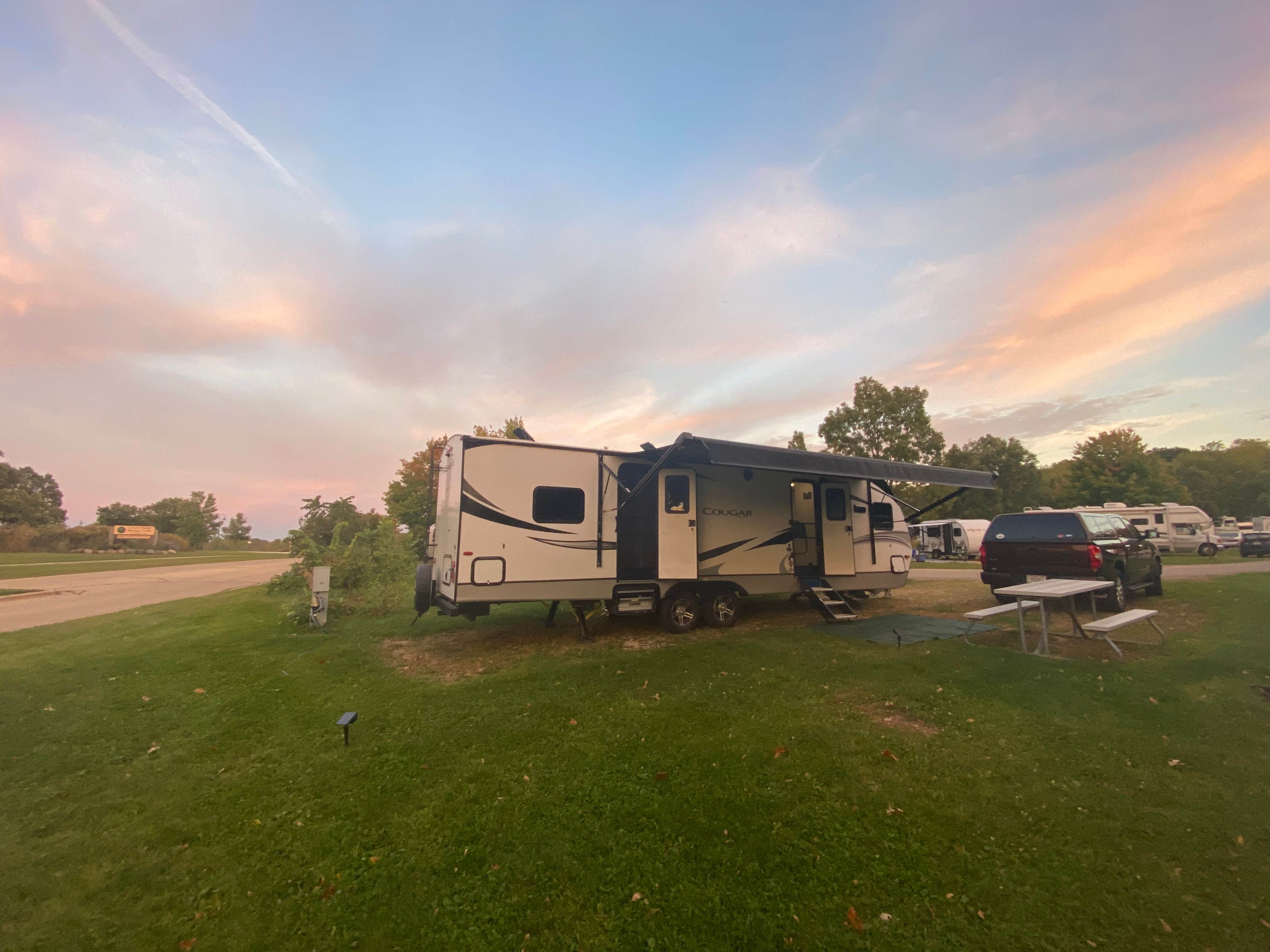 Bob M.'s photo of rv camping at William G. Lunney Lake Farm Campground (Dane County Park) near Cambridge, WI