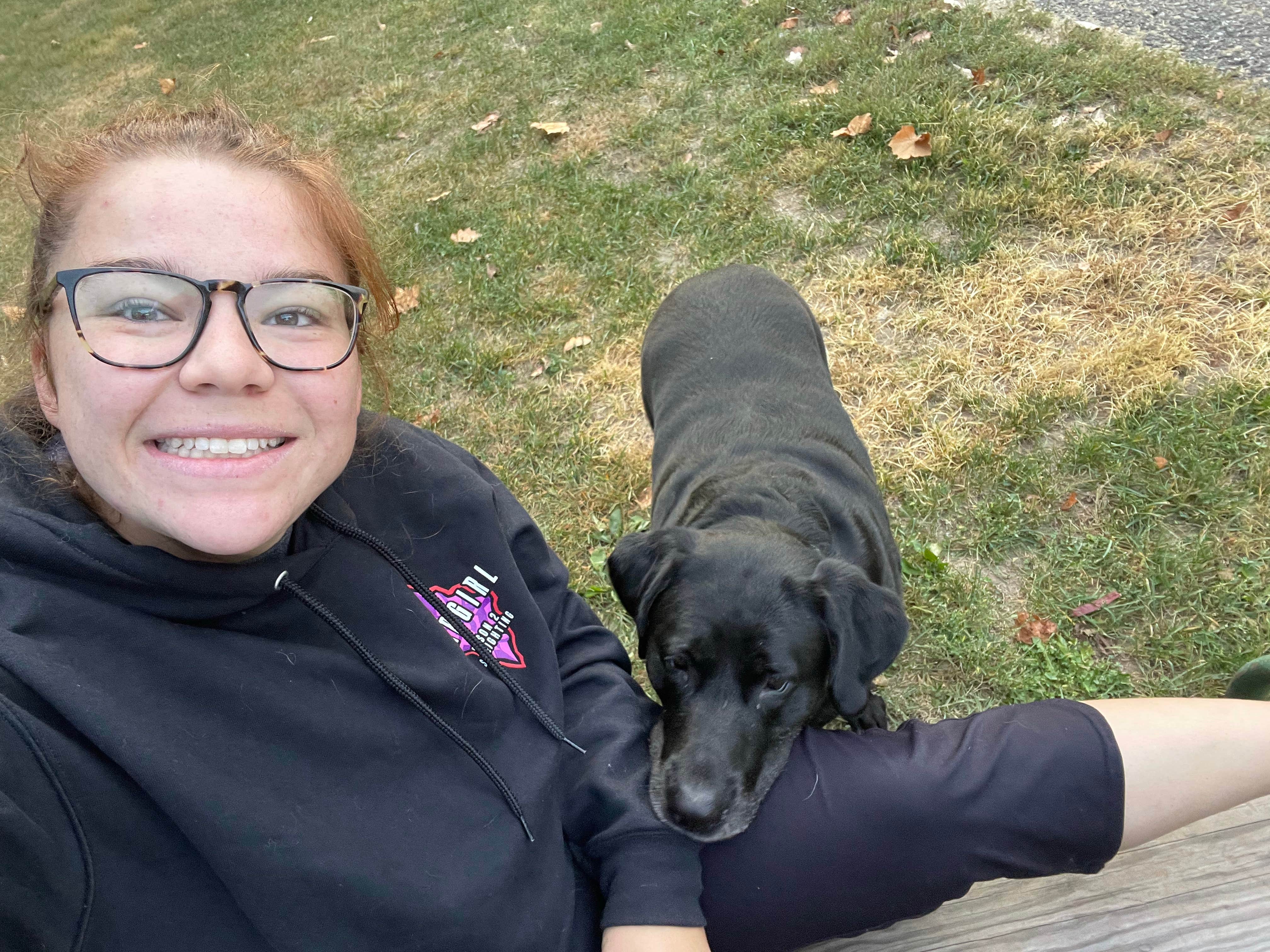 Elizabeth G.'s photo of camping with pets at Primitive South Campground — Lake Macbride State Park near North Liberty, IA