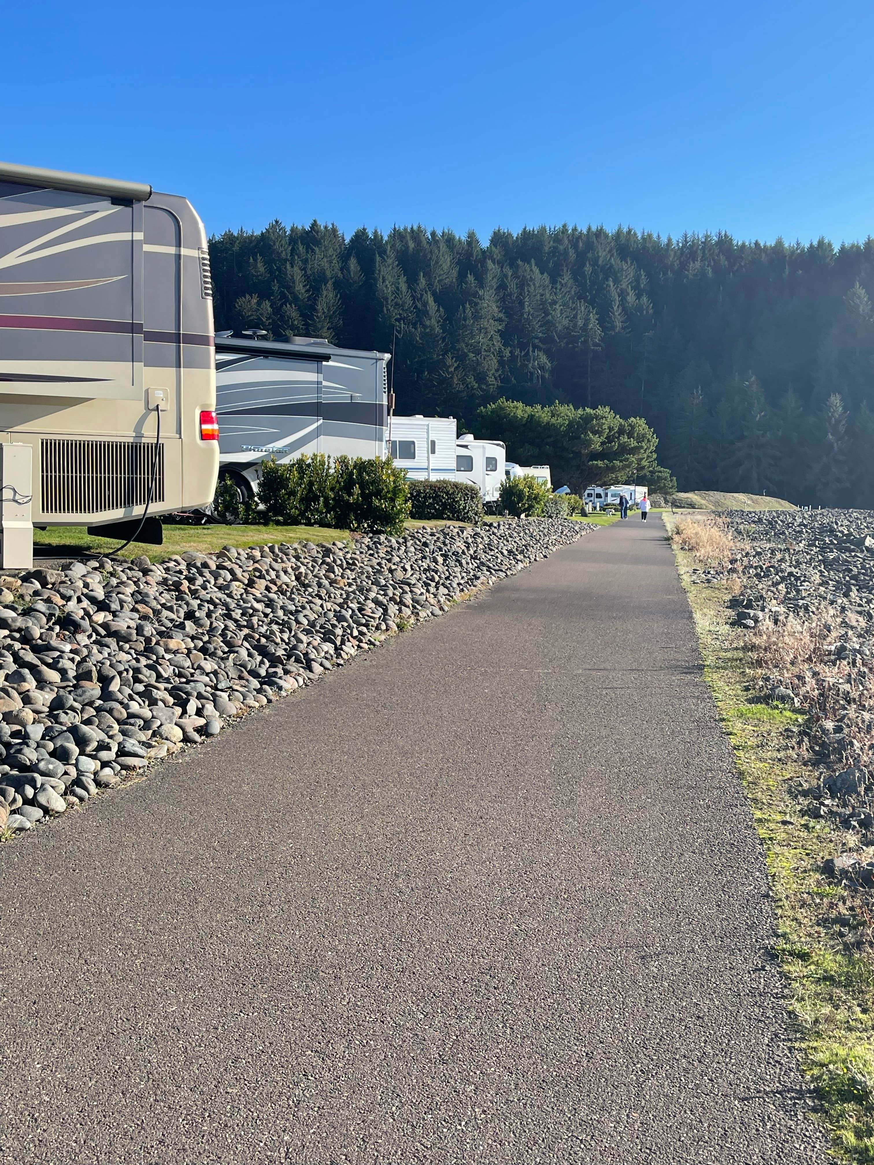 angela's photo of rv camping at Winchester Bay RV Resort near Bandon, OR