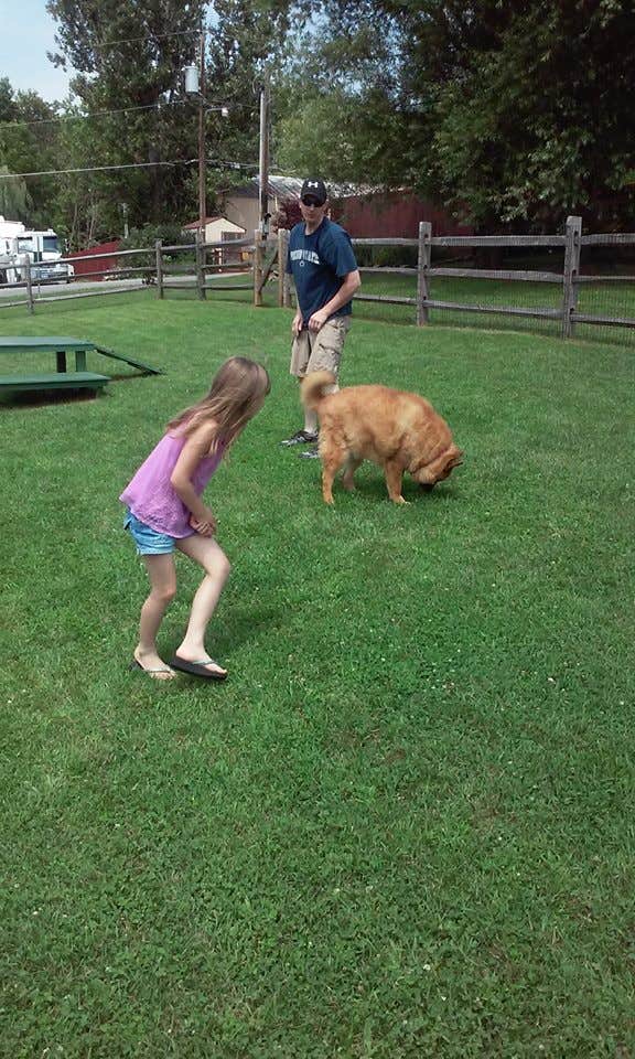 Gayle B.'s photo of camping with pets at Williamsport South-Nittany Mountain KOA near Bloomsburg, PA