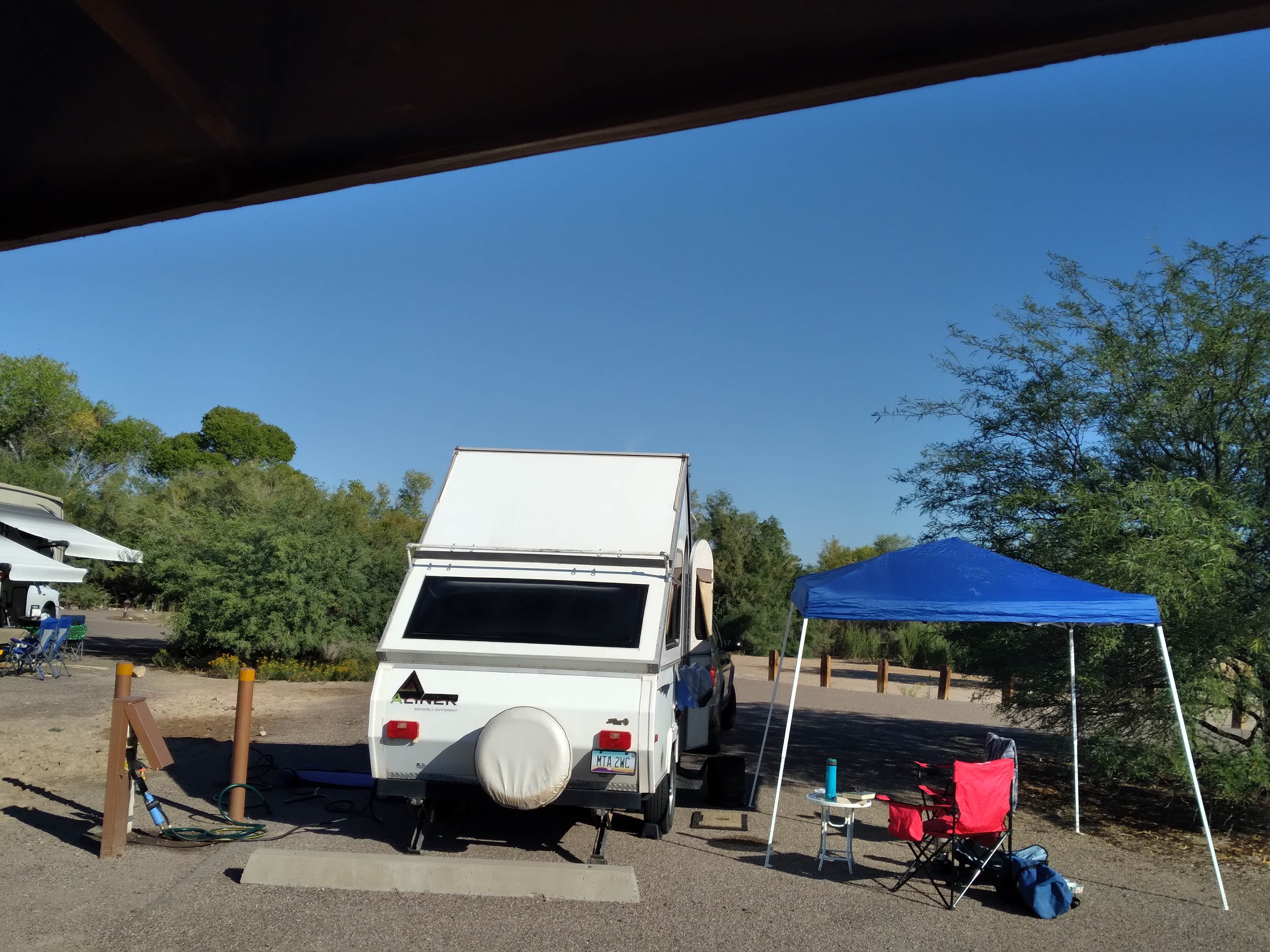Tony C.'s photo of rv camping at Cottonwood Campground — Roper Lake State Park near Bowie, AZ