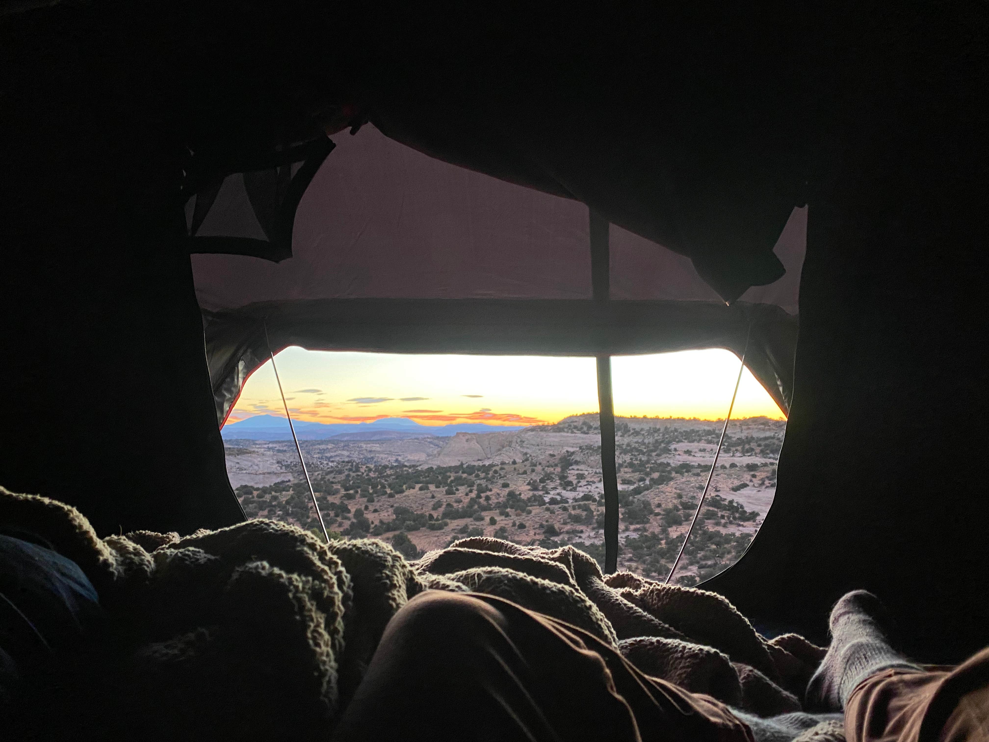Sally B.'s photo of tent camping at Spencer Flat Dispersed Camping - Grand Staircase Nat Mon near Escalante, UT