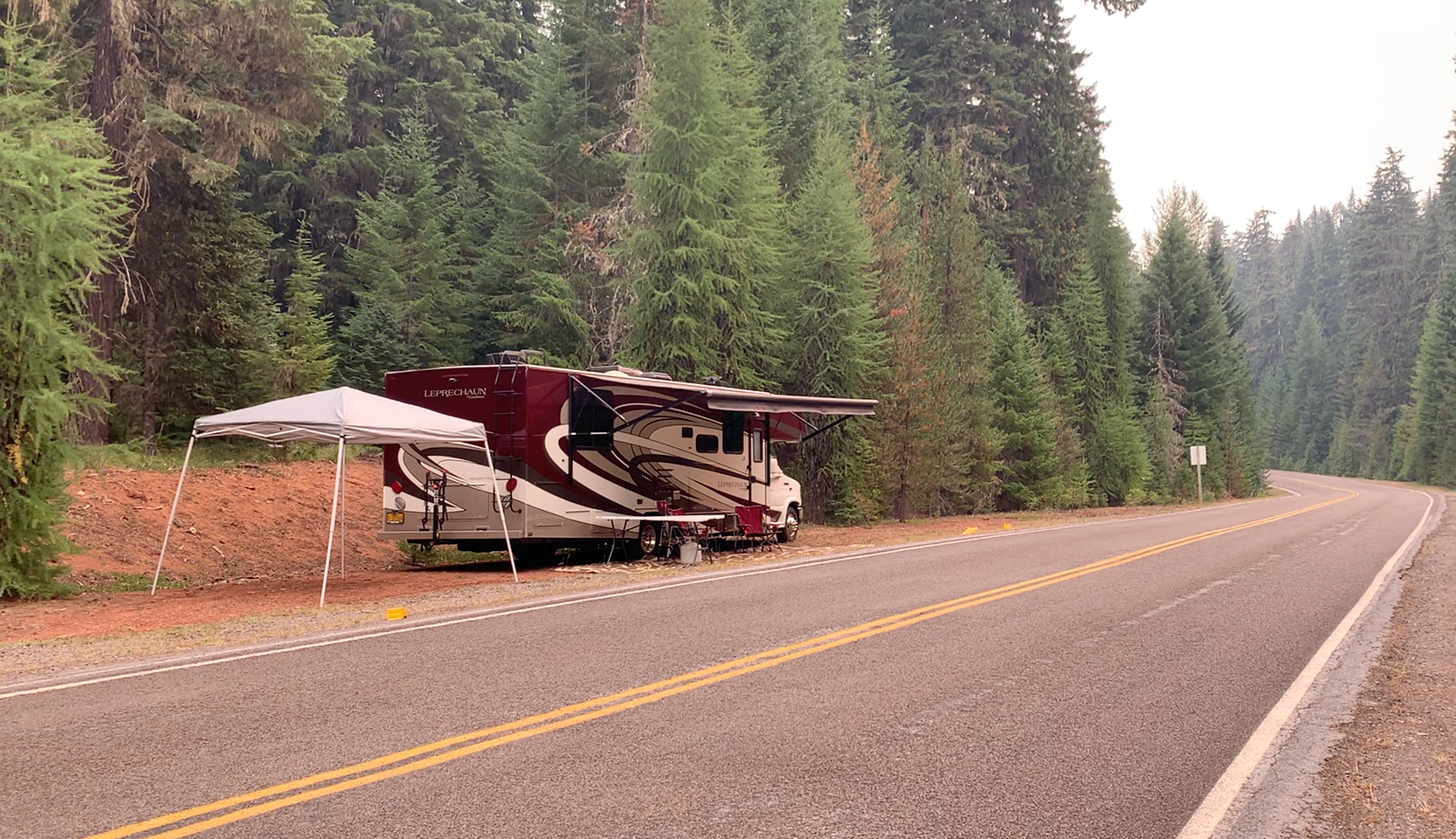 Mark F.'s photo of a dispersed camping area at Historic Clackamas Ranger Station - Dispersed Camping - Roadside near Mt. Hood National Forest