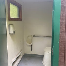 outhouse. smelled like death, had toilet paper stocked.