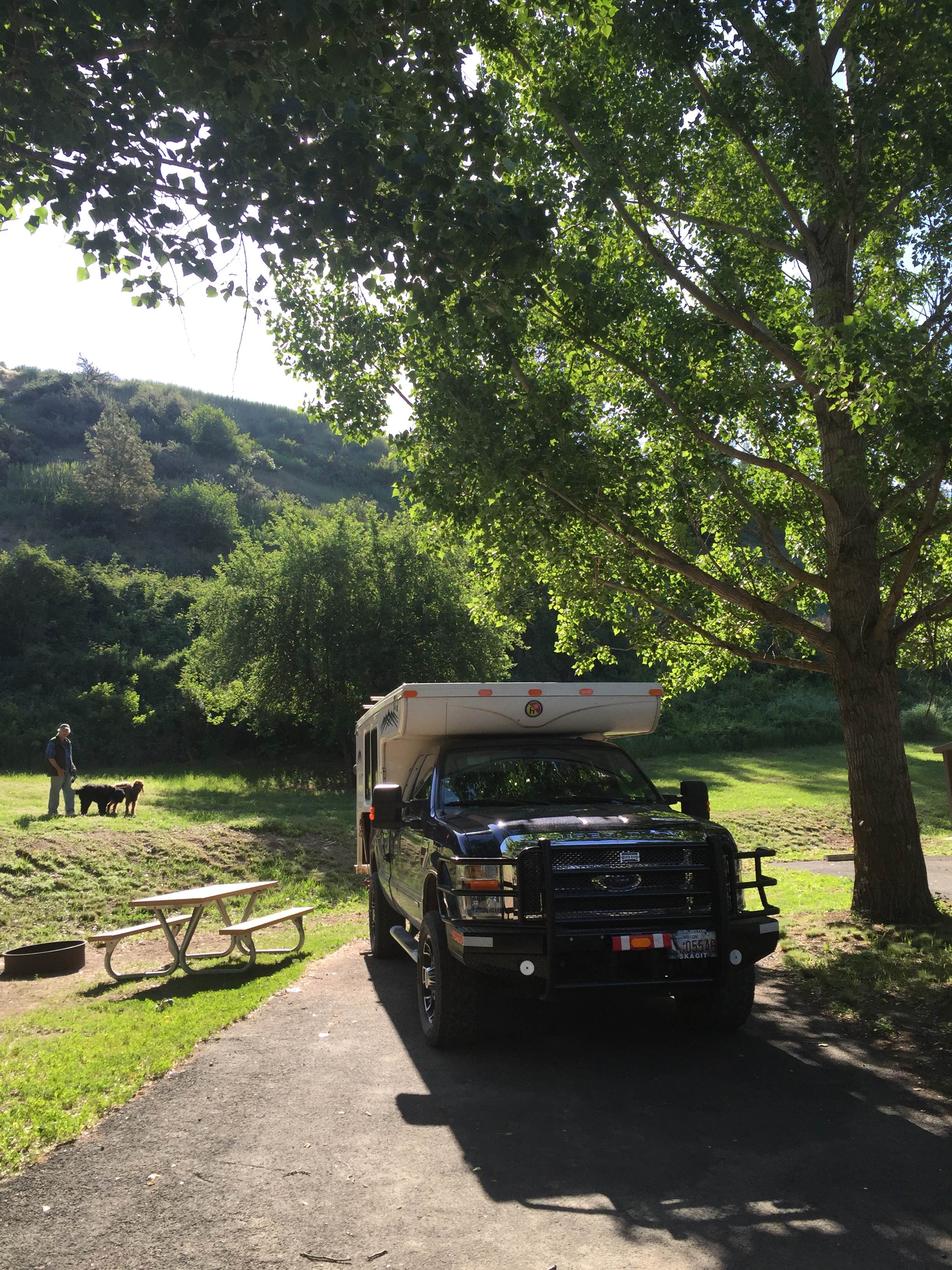 Judy T.'s photo of rv camping at Hawk Creek Campground — Lake Roosevelt National Recreation Area near Odessa, WA