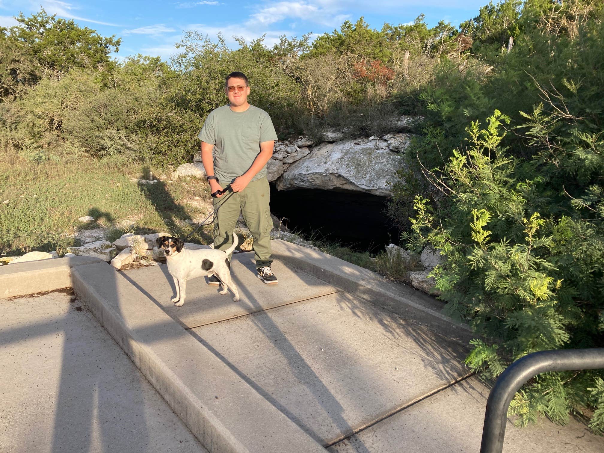 ROBERT J.'s photo of camping with pets at Kickapoo Cavern State Park Campground near Comstock, TX