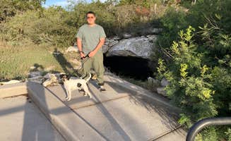 ROBERT J.'s photo of camping with pets at Kickapoo Cavern State Park Campground near Amistad National Recreation Area