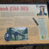 The Tecumseh statue was just down the road from our campsite inside the campground. Definitely an interesting read! There is also a cave that you can go take a look at. We started to go down the trail but did not make it to the cave due to there being a lot of spiderwebs on the trail lol.