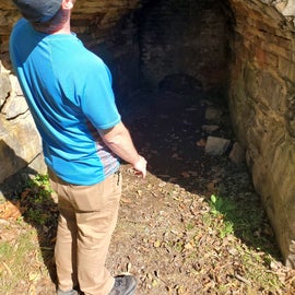 You can see how big the hearth was. He is about 5' 10".