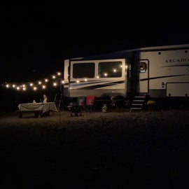 Campsite at night